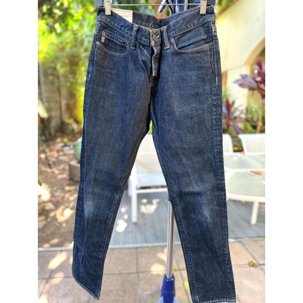 Abercrombie & Fitch The Skinny Button Fly Dark Wash Jeans Size 30W x 32L Men’s